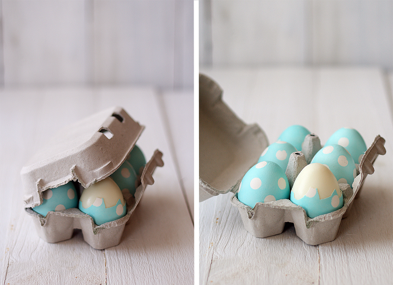 Huevos de Pascua de lunares/ Polka dot Easter Eggs