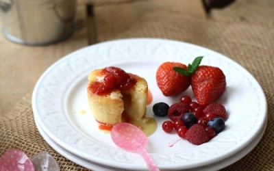 Coulant de chocolate blanco