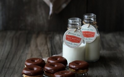 Mini donuts de chocolate