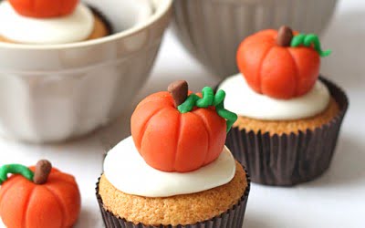 Cupcakes de calabaza para Halloween